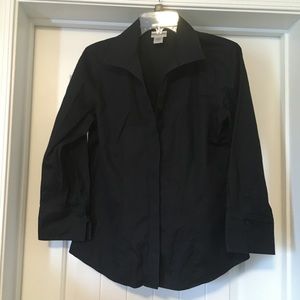 Black 3/4 sleeve button down